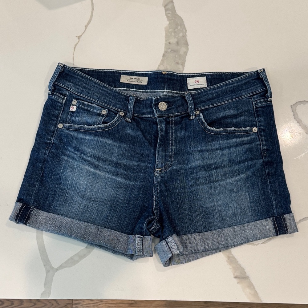 AG Adriano Goldschmied Dark Blue Denim Shorts like new!
